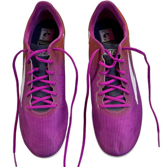 Brooks Mach 17 Spikeless Track & Field Lightweight Purple Running Shoes 9 NWOT - Picture 6 of 10
